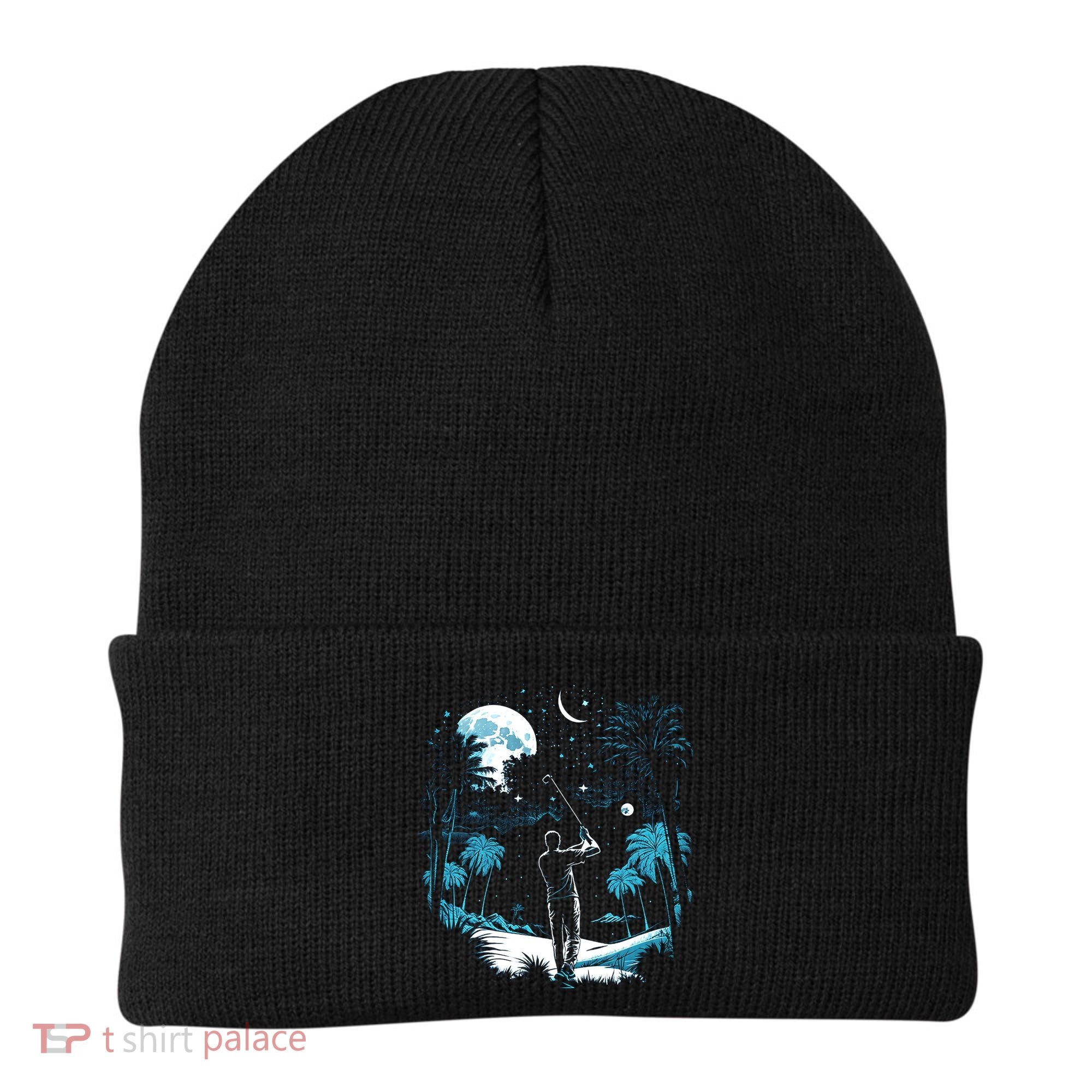 Shoot For The Stars Pro Golf Player Golf Dad Gift For Dad Father's Day Beanie