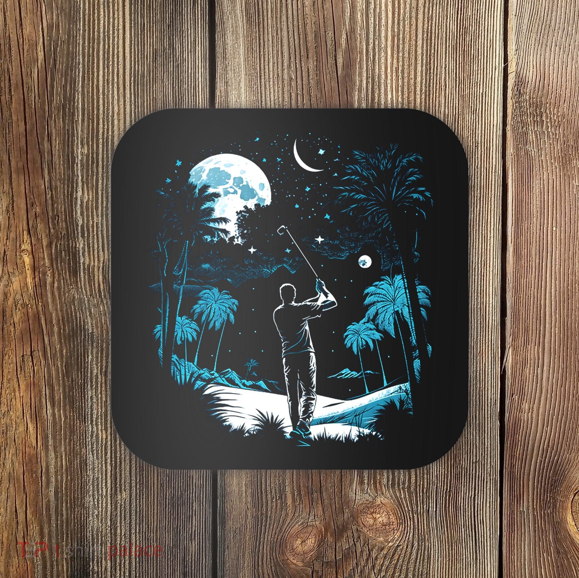 Shoot For The Stars Pro Golf Player Golf Dad Gift For Dad Father's Day Coaster
