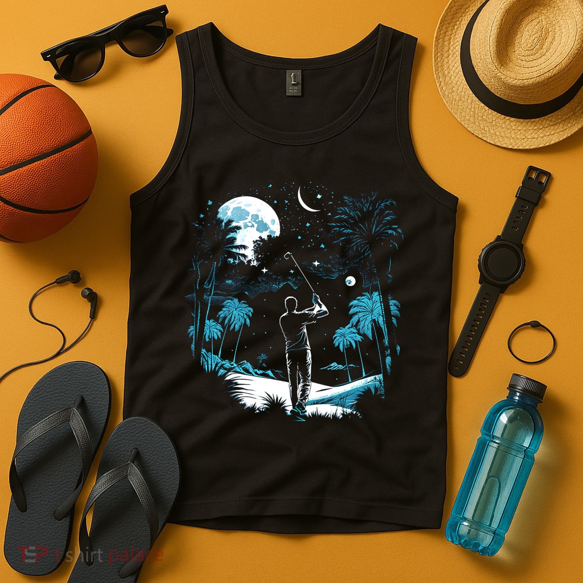 Shoot For The Stars Pro Golf Player Golf Dad Gift For Dad Father's Day Tank Top