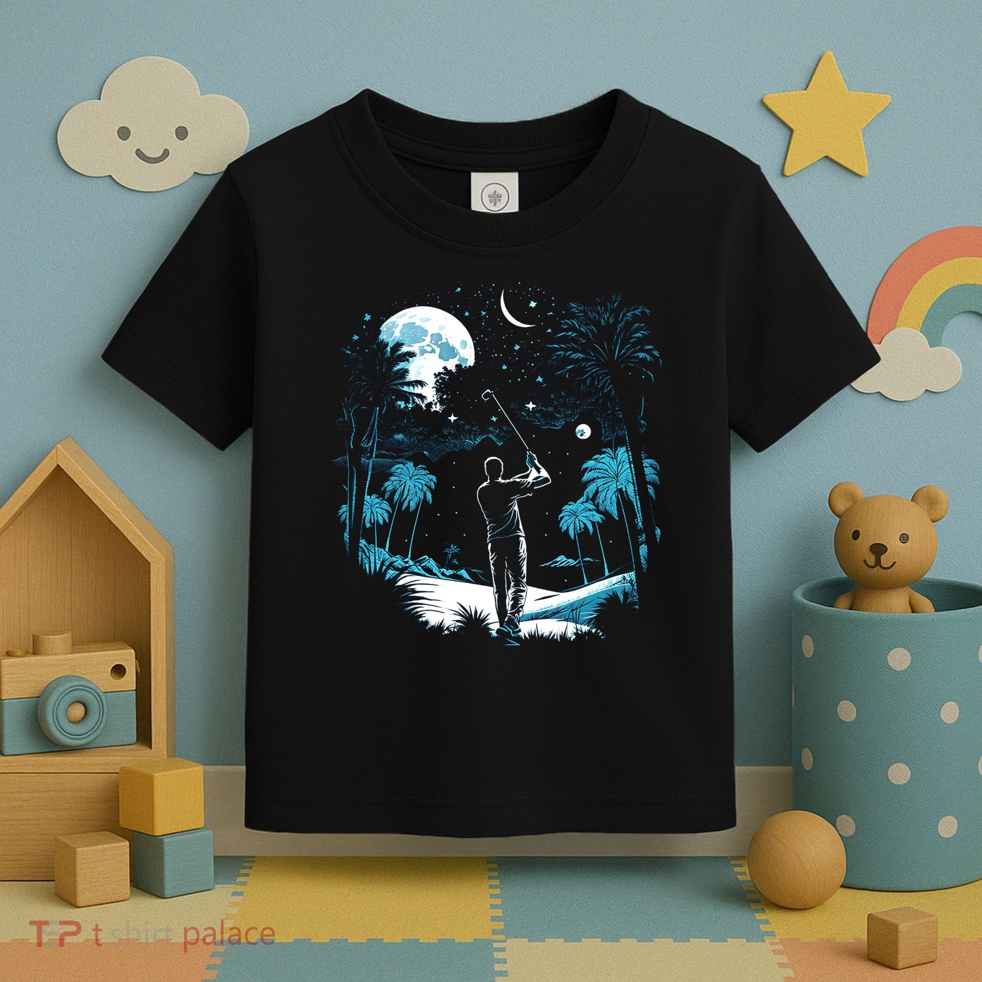 Shoot For The Stars Pro Golf Player Golf Dad Gift For Dad Father's Day Toddler T-Shirt