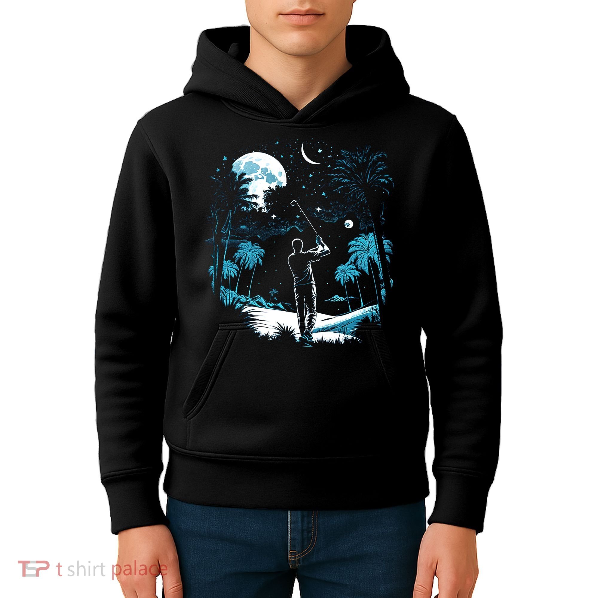 Shoot For The Stars Pro Golf Player Golf Dad Gift For Dad Father's Day Kids Hoodie