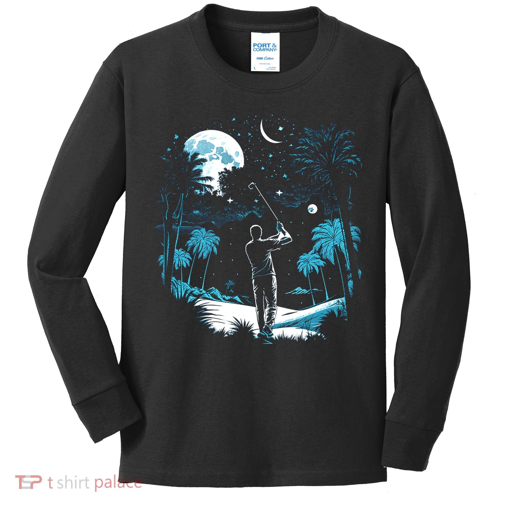Shoot For The Stars Pro Golf Player Golf Dad Gift For Dad Father's Day Kids Long Sleeve Shirt