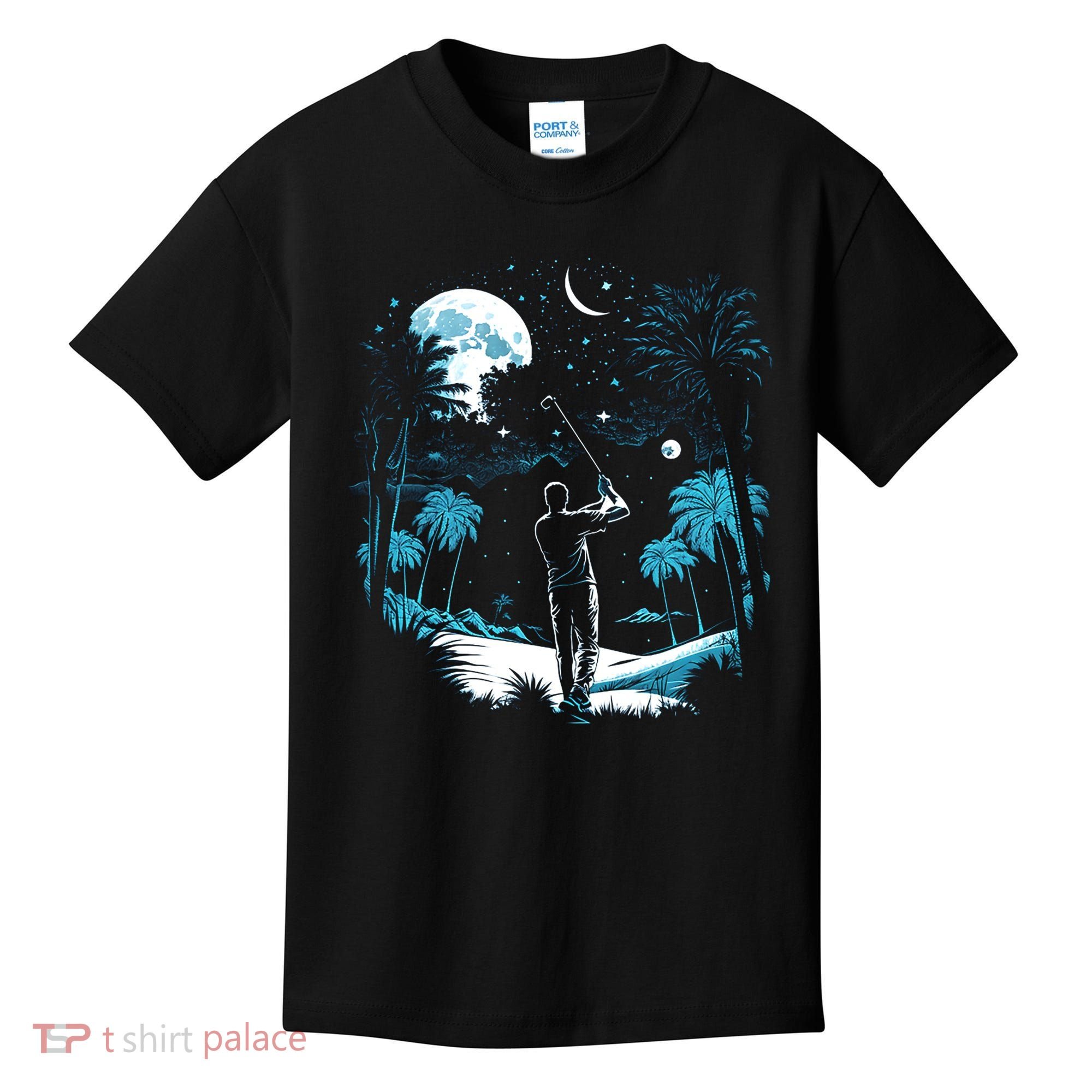 Shoot For The Stars Pro Golf Player Golf Dad Gift For Dad Father's Day Kids T-Shirt