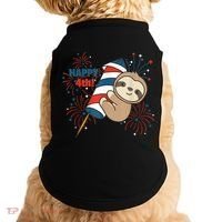 Sloth For The Fourth Of July Fireworks Kids Doggie Tank thumb 0