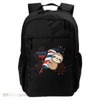 Sloth For The Fourth Of July Fireworks Kids Backpack thumb 0