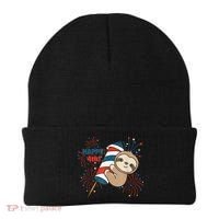 Sloth For The Fourth Of July Fireworks Kids Beanie thumb 0