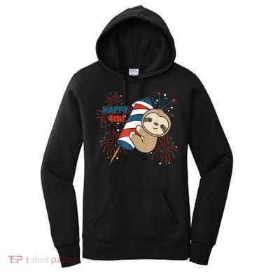 Sloth For The Fourth Of July Fireworks Kids Women's Hoodie