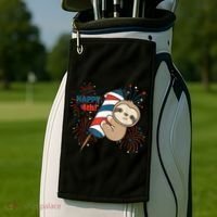 Sloth For The Fourth Of July Fireworks Kids Golf Towel thumb 2