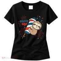 Sloth For The Fourth Of July Fireworks Kids Women's T-Shirt thumb 0
