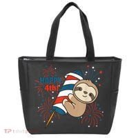 Sloth For The Fourth Of July Fireworks Kids Tote Bag thumb 0