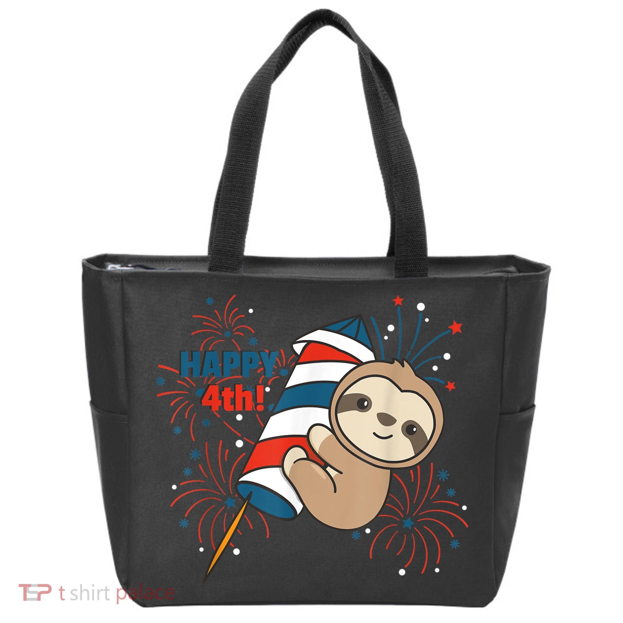 Sloth For The Fourth Of July Fireworks Kids Tote Bag