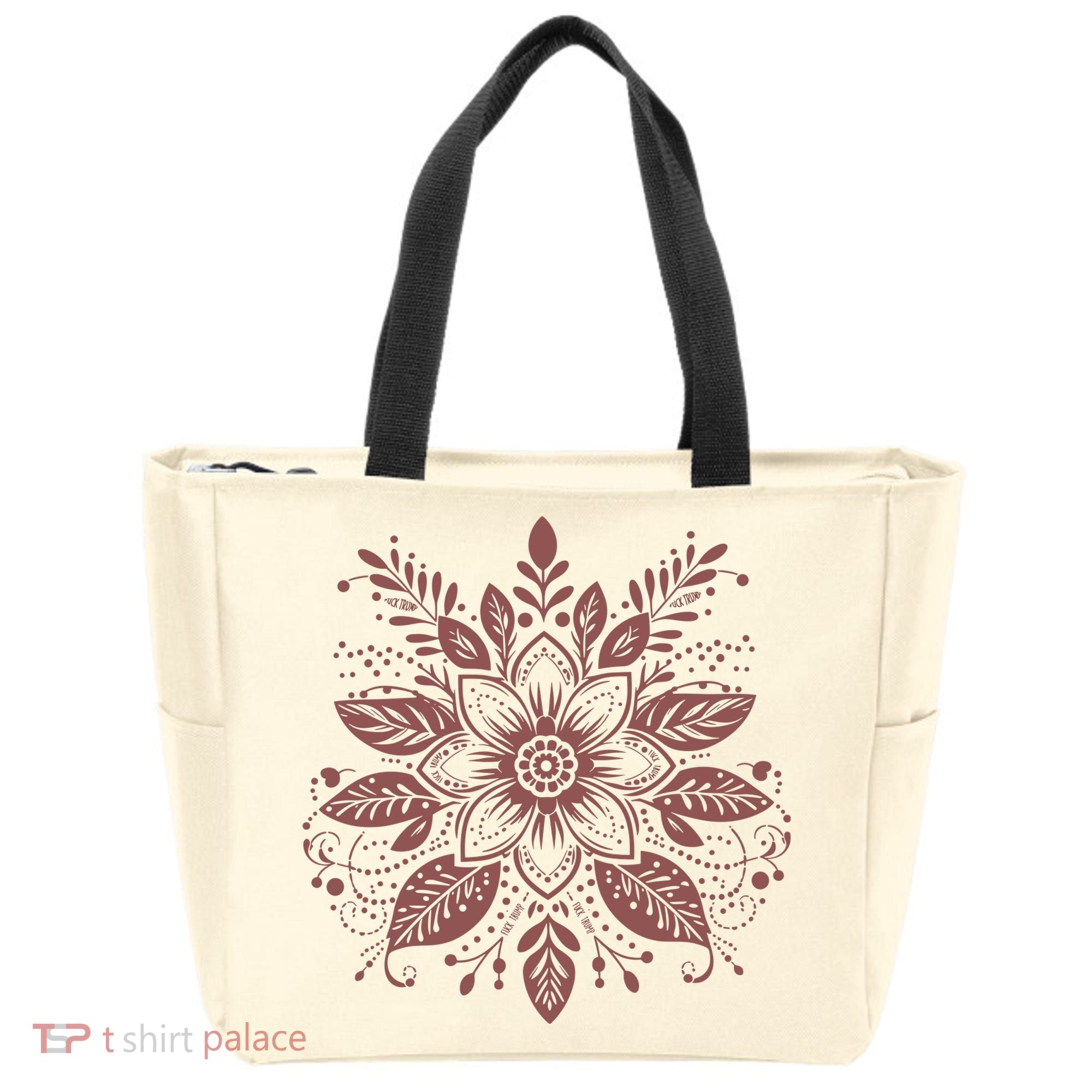 Subtle Fuck Trump Flower Tote Bag
