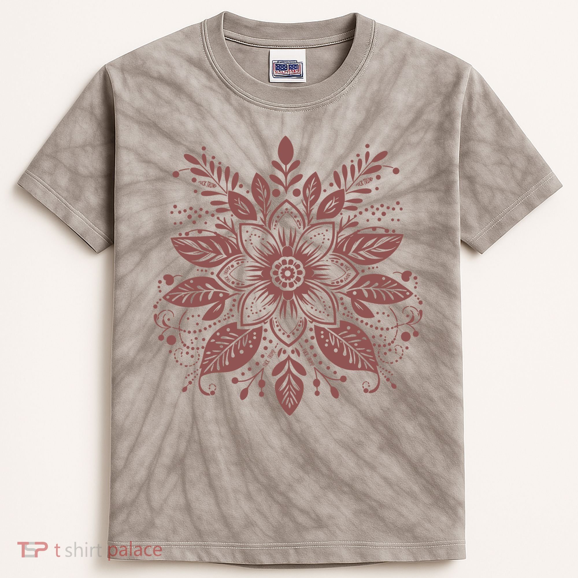 Subtle Fuck Trump Flower Kids Tie-Dye T-Shirt