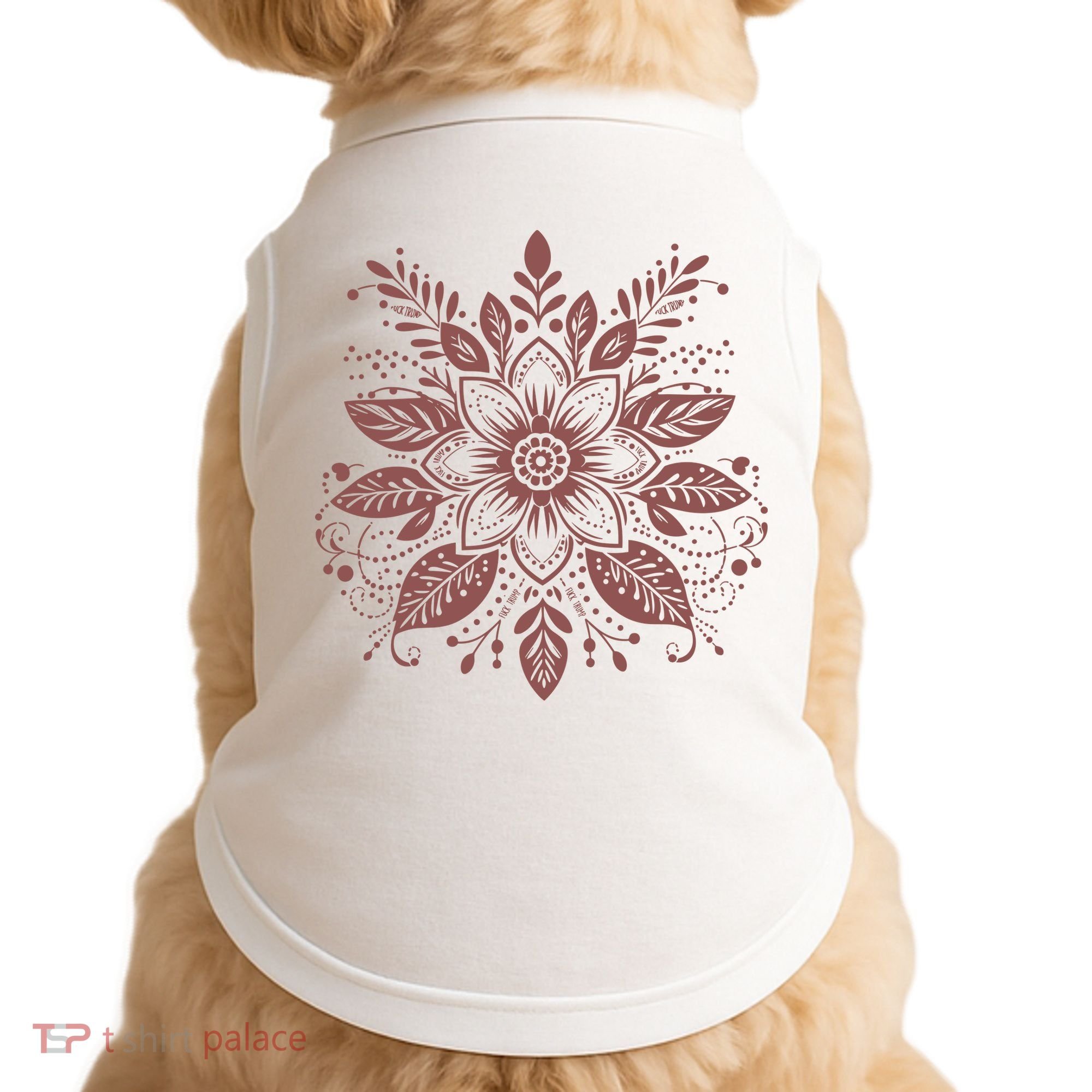 Subtle Fuck Trump Flower Doggie Tank