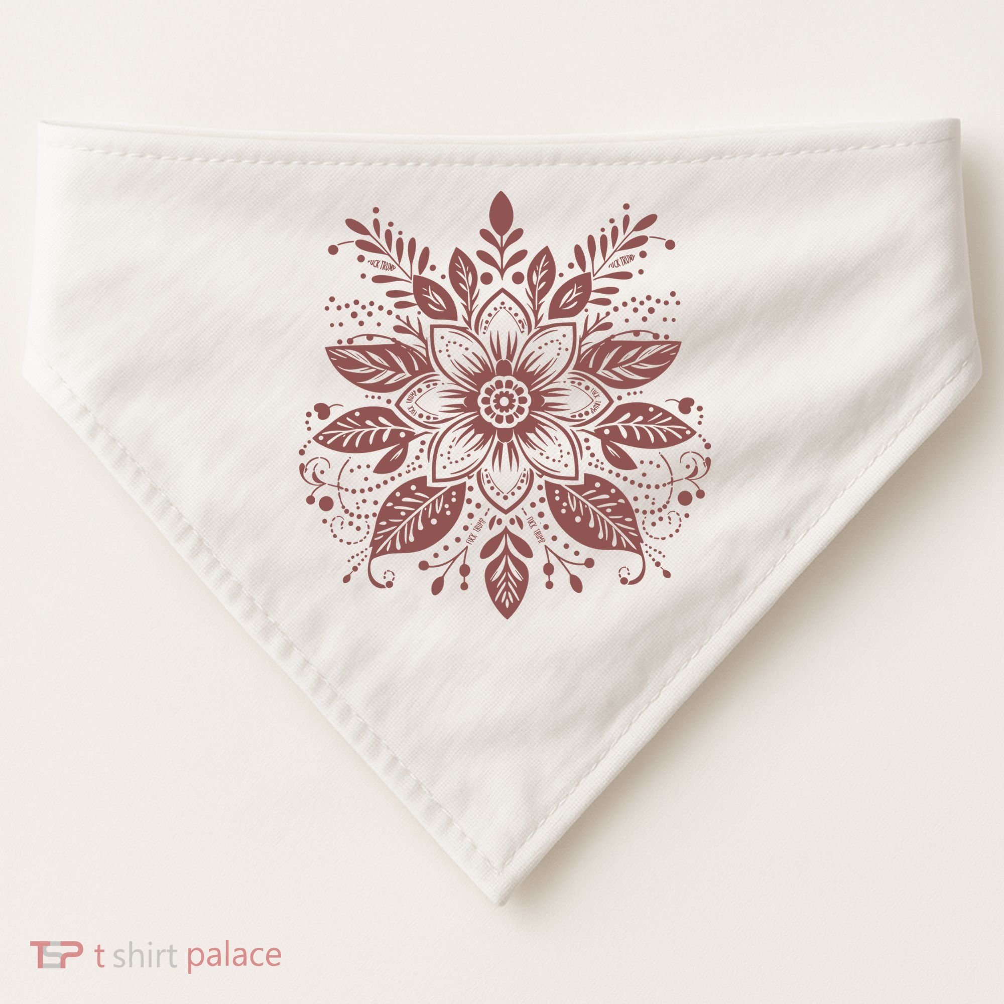 Subtle Fuck Trump Flower USA-Made Doggie Bandana
