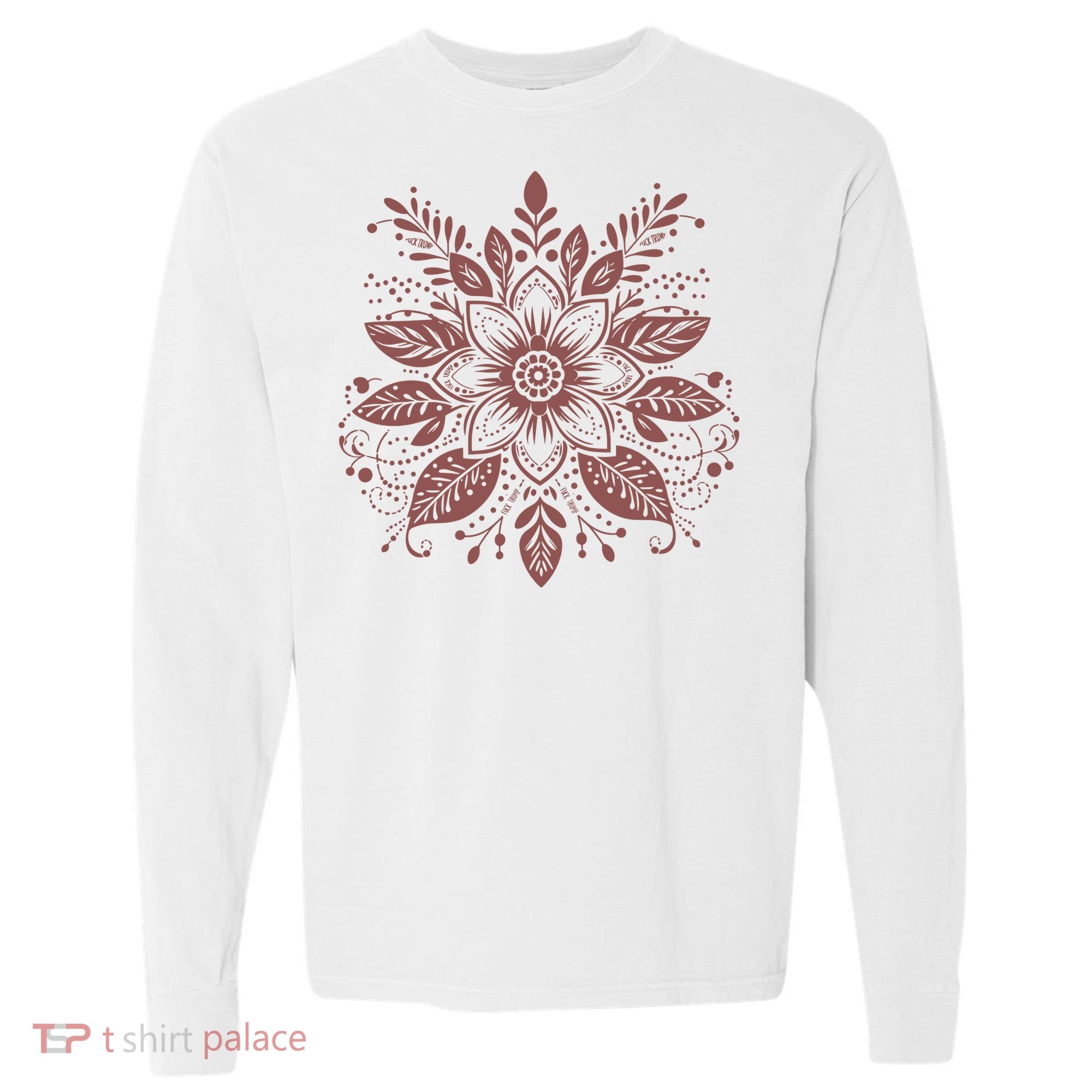Subtle Fuck Trump Flower Comfort Colors Heavyweight Long Sleeve T-Shirt