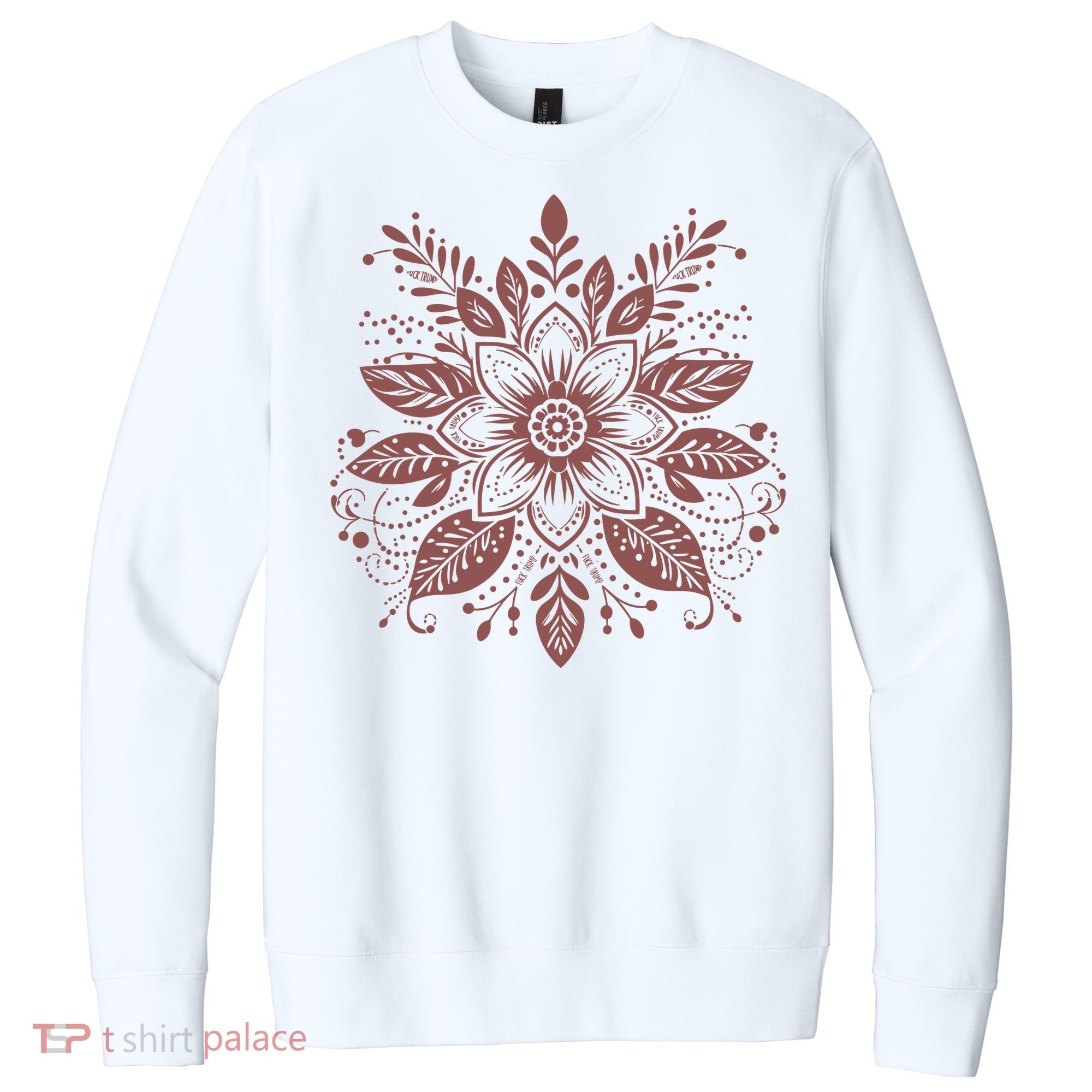 Subtle Fuck Trump Flower V.I.T. Fleece Crew Sweatshirt