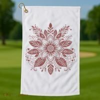 Subtle Fuck Trump Flower Golf Towel thumb 1