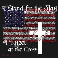 Stand For The Flag I Kneel At The Cross Patriotic Christian Gift Women's Hoodie thumb 2