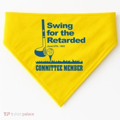 Swing For The Retarded June 6th 1982 Committee USA-Made Doggie Bandana