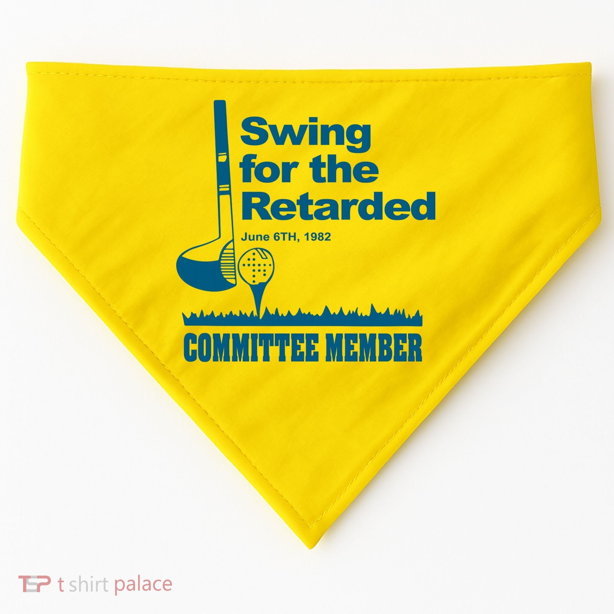 Swing For The Retarded June 6th 1982 Committee USA-Made Doggie Bandana