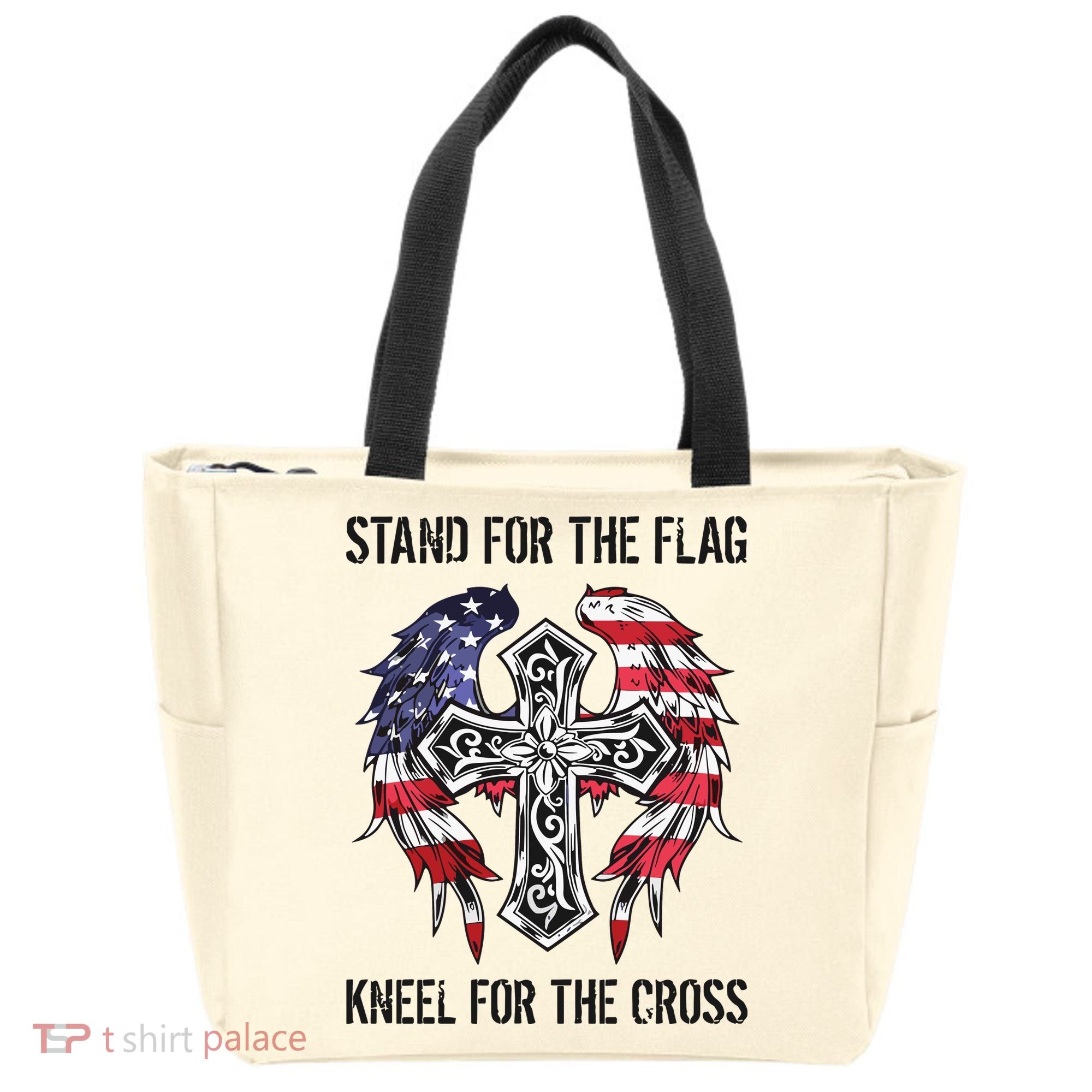 Stand For The Flag Kneel For The Cross Tote Bag