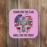 Stand For The Flag Kneel For The Cross Coaster thumb 0