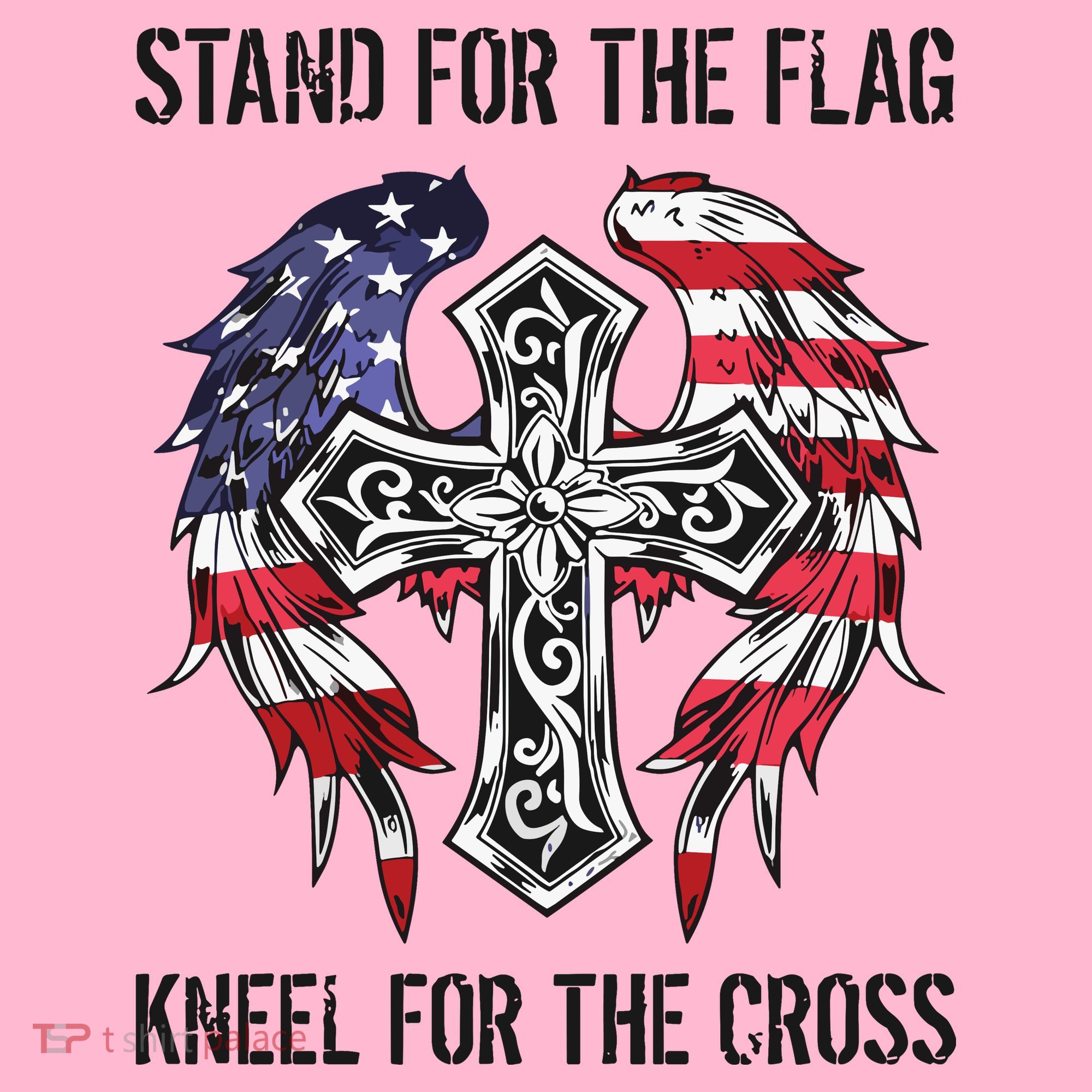 Stand For The Flag Kneel For The Cross Coaster