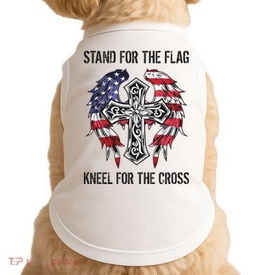 Stand For The Flag Kneel For The Cross Doggie Tank