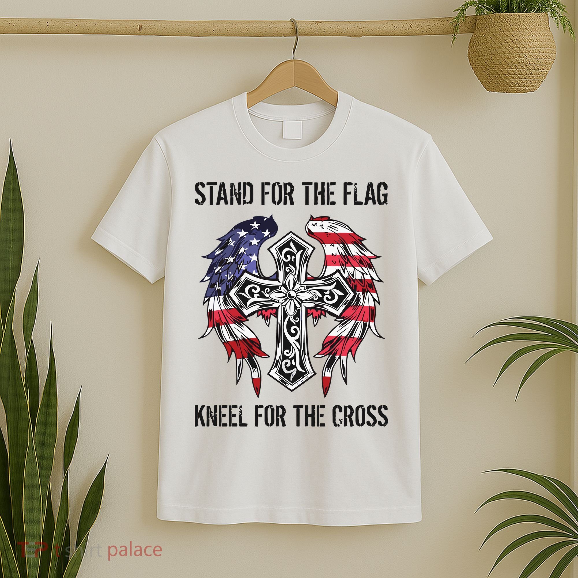 Stand For The Flag Kneel For The Cross T-Shirt
