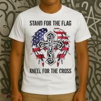 Stand For The Flag Kneel For The Cross T-Shirt thumb 3