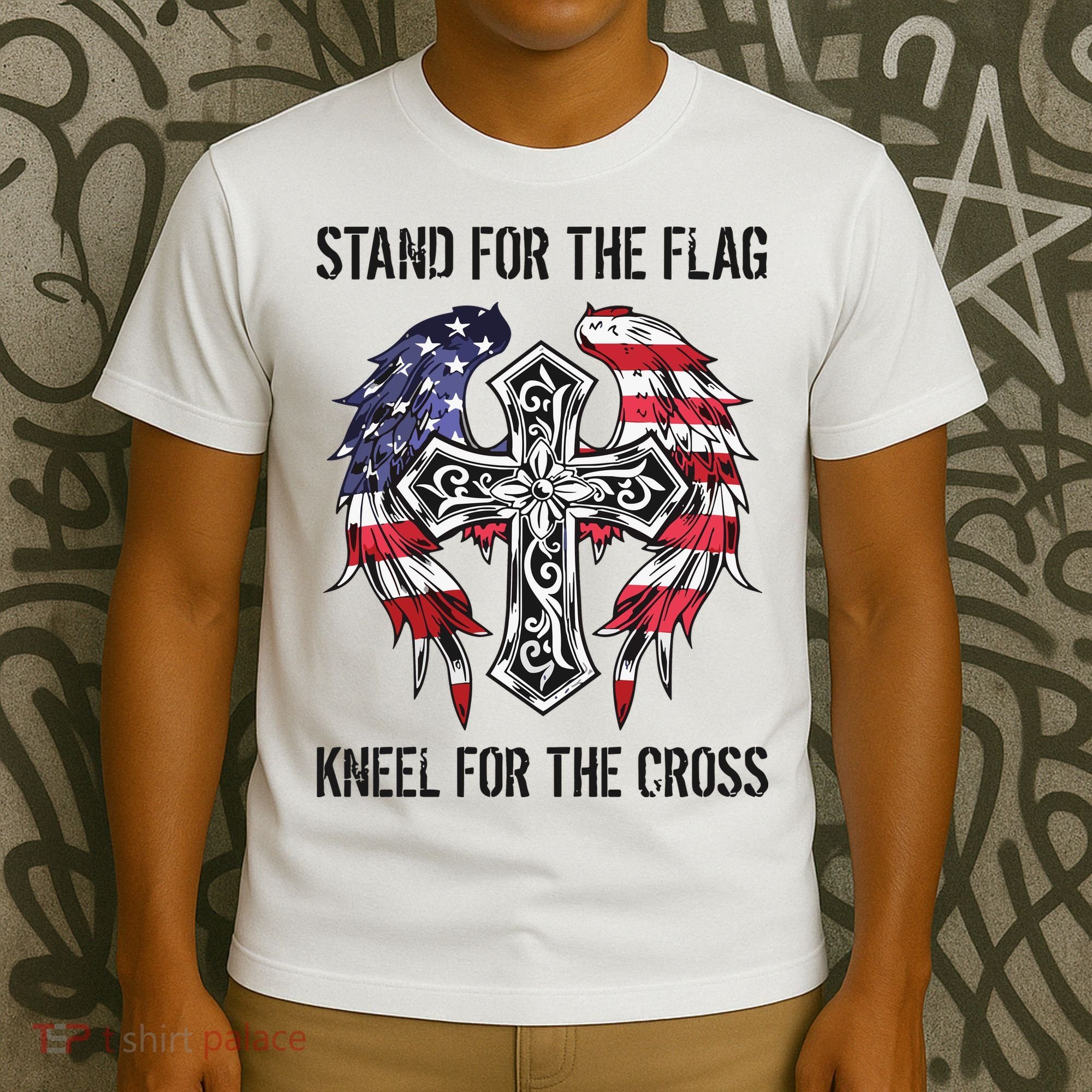 Stand For The Flag Kneel For The Cross T-Shirt