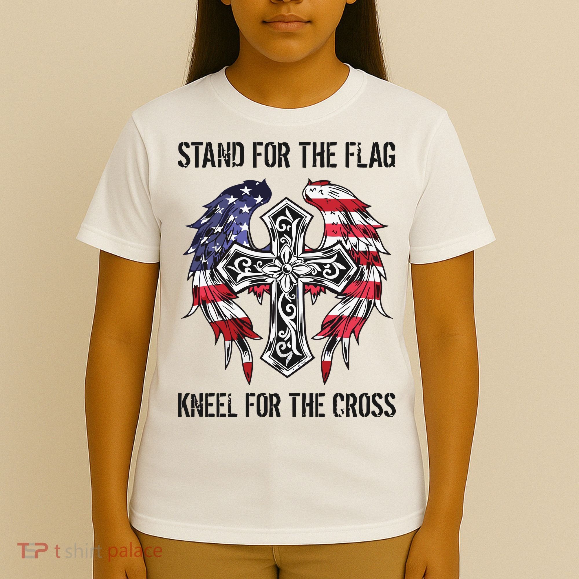 Stand For The Flag Kneel For The Cross T-Shirt