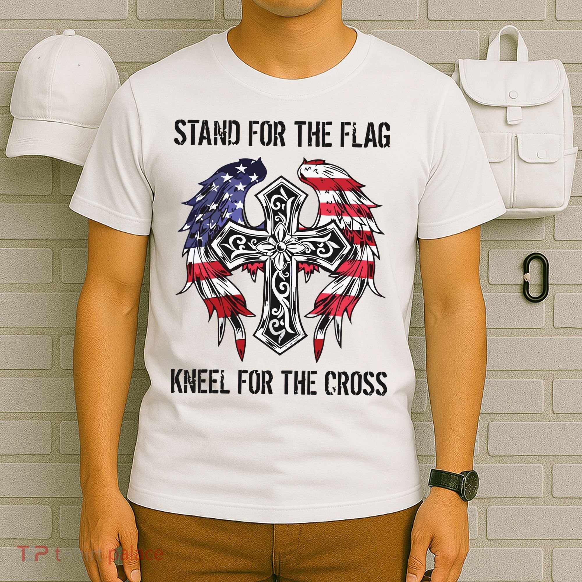 Stand For The Flag Kneel For The Cross T-Shirt
