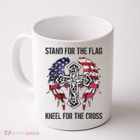Stand For The Flag Kneel For The Cross Coffee Mug thumb 0