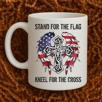 Stand For The Flag Kneel For The Cross Coffee Mug thumb 2