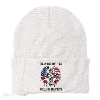 Stand For The Flag Kneel For The Cross Beanie