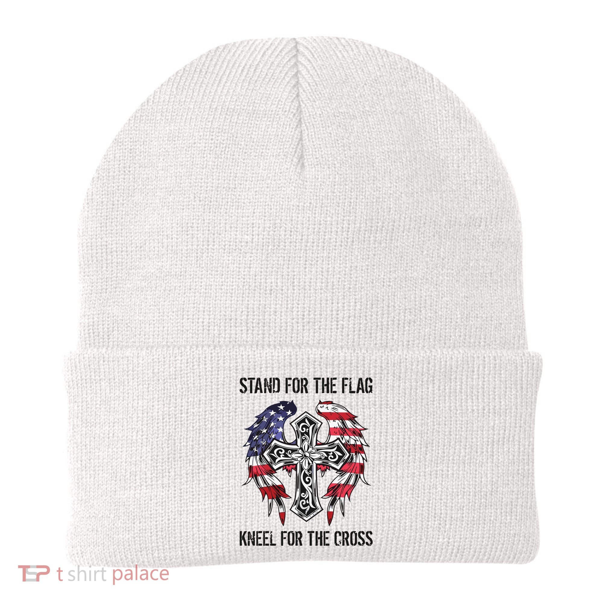 Stand For The Flag Kneel For The Cross Beanie