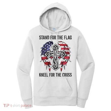 Stand For The Flag Kneel For The Cross Women's Hoodie