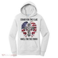 Stand For The Flag Kneel For The Cross Women's Hoodie thumb 0