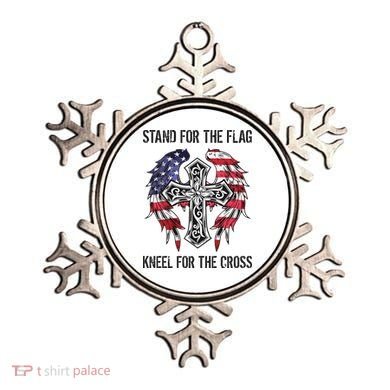 Stand For The Flag Kneel For The Cross Ornament