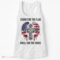 Stand For The Flag Kneel For The Cross Women's Tank Top thumb 0