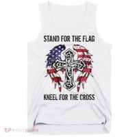 Stand For The Flag Kneel For The Cross Tank Top thumb 0