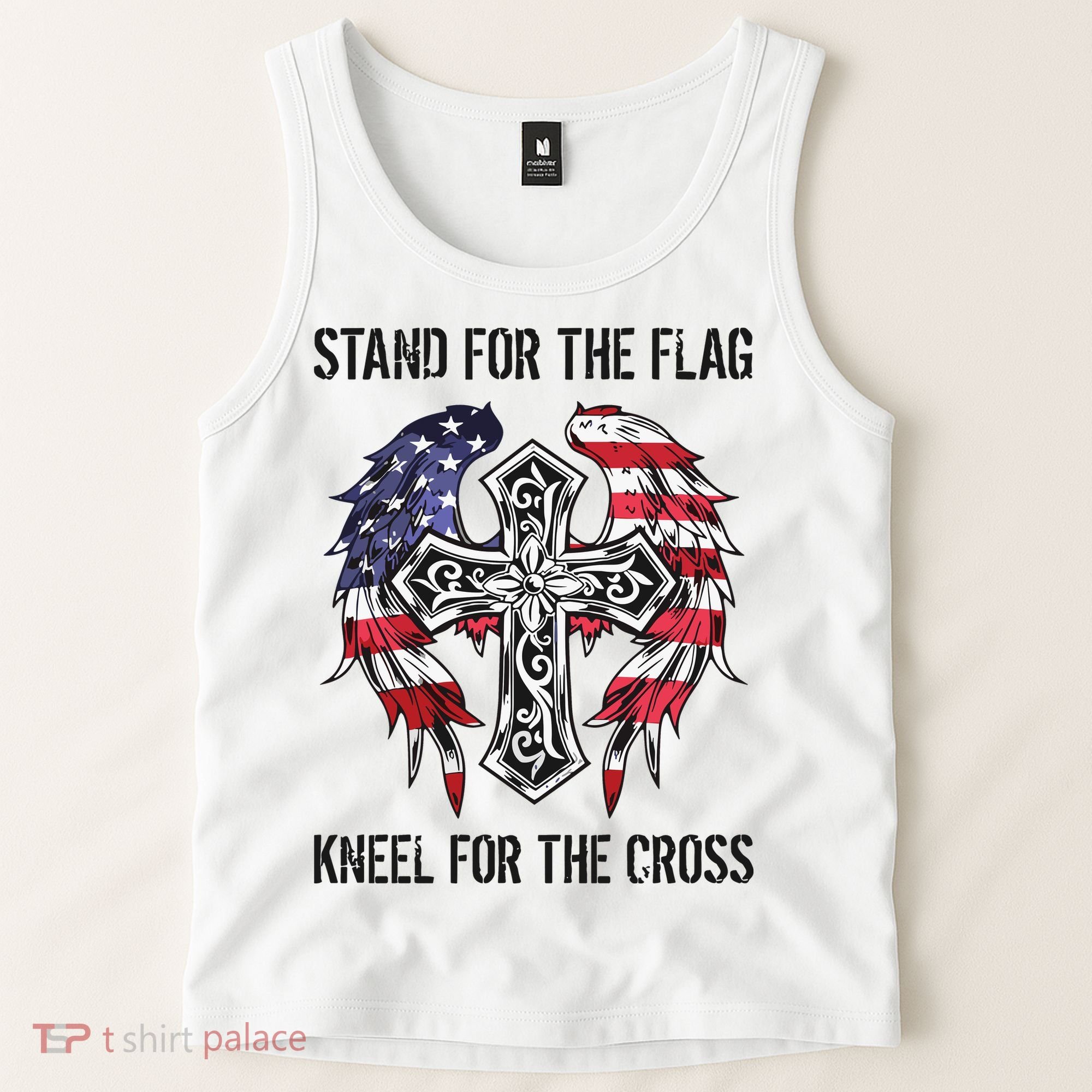 Stand For The Flag Kneel For The Cross Tank Top