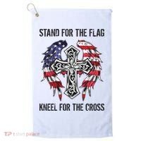 Stand For The Flag Kneel For The Cross Golf Towel thumb 0