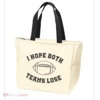Sarcastic Football Tailgating Party I Hope Both Teams Lose Tote Bag thumb 3