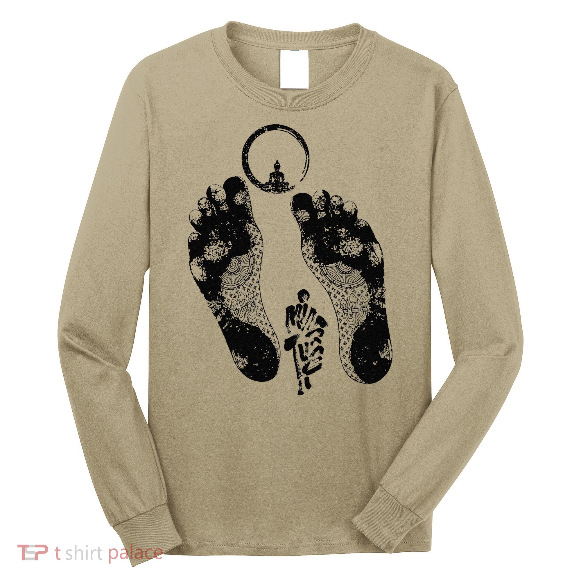 Sunburnt Footprints Thich Minh Tue Vietnamese Monks Moving Long Sleeve Shirt