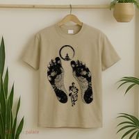 Sunburnt Footprints Thich Minh Tue Vietnamese Monks Moving T-Shirt thumb 2