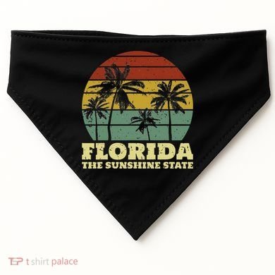 Summer Florida The Sunshine State Surf Style USA-Made Doggie Bandana