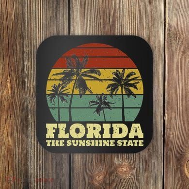 Summer Florida The Sunshine State Surf Style Coaster